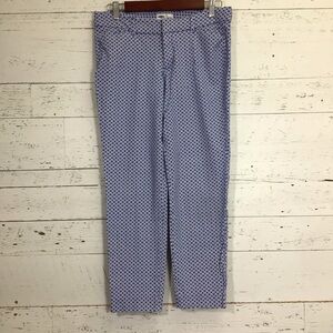 Old Navy Mid Rose Pixie Ankle Pants Size 10 Regular Blue Floral​​​